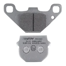 PLAQUETTE DE FREIN NISSIN POUR PEUGEOT 50 KISBEE AV, TKR AV, TREKKER AV / APRILIA 50-125 RS4 AR / DERBI 50 SENDA DRD RACING 2011> AR / FANTIC 50 CABALLERO AR  (2P-237NS) (SEMI METAL)