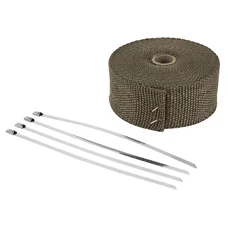 BANDE THERMIQUE ISOLANTE POUR ECHAPPEMENT MOTO MARRON LONGUEUR 10 M LARGEUR 50 mm (LIVREE AVEC 4 ATTACHES)  -P2R-
