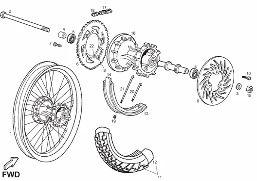 Roue arrière