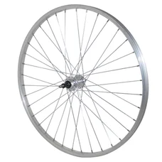 WHEEL FOR MTB - 26" REAR -ALUMINIUM-ALUMINIUM HUB - SOLID SPINDLE- FREEWHEEL 7/6 SPEED (SOLD WITH NUT 10X100)