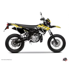 KIT DECO AUTOCOLLANT/STICKER 50 A BOITE REPLICA JAUNE POUR YAMAHA 50 DT 2007>2011  -KUTVEK-