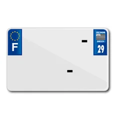 PLAQUE IMMATRICULATION MOTO TIFLEX ALU PREPERCEE 210x130 DEP. 29 VIERGE (VENDU PAR 10)