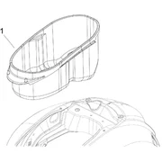 Logement casque   dessous de selle