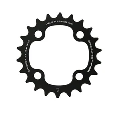 CHAINRING FOR MTB - 4 Arms- DOUBLE/TRIPLE 42T.Ø 104 -OUTER- CHINOOK ALUMINIUM BLACK- TA FOR SHIMANO / SRAM / RACE FACE / FSA 10/11 SPEED-.. COMPATIBLE IN MID POSITION FOR TRIPLE
