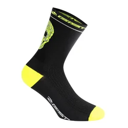 CHAUSSETTES / SOCQUETTES ETE GIST CRANE NOIR-JAUNE FLUO 44/47 - HAUTEUR 18CM (PAIRE) -5860