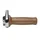 THROTTLE HANDLE FOR MOPED - DOMINO VINTAGE RALLY - Chrome + brown grips.