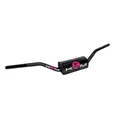 GUIDON 50 A BOITE KRM PRO RIDE OVERSIZE DIAM 28,6mm ALU NOIR/ROSE AVEC MOUSSE
