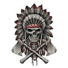 STICKER LETHAL THREAT MINI RENEGADE SKULL (60x80mm)