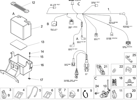 Circuit electrique arrière