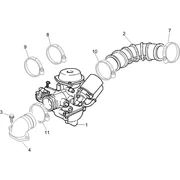 Carburateur complet - Raccord d'admission