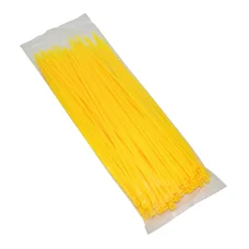 NYLON HOSE CLAMP (RILSAN TYPE)3,6x250mm YELLOW FLUO (SOLD PER 100)- P2R SELECTION