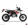 KIT DECO AUTOCOLLANT/STICKER 50 A BOITE REPLICA ROUGE POUR YAMAHA 50 DT 2007>2011  -KUTVEK-