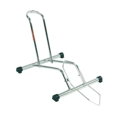 PRESENTOIR/SUPPORT 1 VELO STABILUS  FIXATION ROUE AVANT OU ARRIERE COMPATIBLE 26"-27.5"-29"-700C CHROME