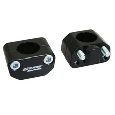 PONTET DE GUIDON UNIVERSEL STAR BAR ALU DIAM 28,6mm NOIR  (PAIRE)