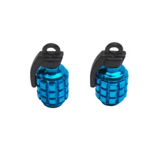 BOUCHON DE VALVE SCOOT/CYCLO REPLAY VS GRENADE BLEU  (PAIRE)