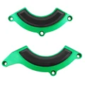 ENGINE COVERS PROTECTION SET (PARTIALLY "Half-moon") - FOR KAWASAKI 900 Z900 ALU CNC - GREEN  (PAIR)  -AVOC-