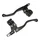 LEVERS KIT FOR MOPED - ALU BLACK Short M84 SINGLE FIXATION (PAIR)  -SELECTION P2R-