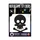 AUTOCOLLANT/STICKER REFLECHISSANT TETE DE MORT NOIR  -REFLECTIVE BERLIN-