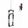 FOURCHE VTT 27.5 " ZOOM 868S A RESSORT NOIR REGLABLE/BLOCABLE AVEC MANETTE AU CINTRE DEB. 100MM POUR AXE TRAVERSANT BOOST 15-110 PIVOT LISSE CONIQUE 1''1/8-1"1/2 EXTERIEUR COMPATIBLE DISQUE