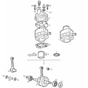 Arbre moteur - Cylindre - Piston