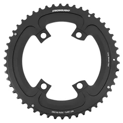 PLATEAU ROUTE 4BRA D.110 POUR SHIMANO ULTEGRA R8100 STRONGLIGHT 50DTS EXTERIEUR NOIR ALU 12V. POUR INTERIEUR 34DTS LIVRE AVEC KIT INTRAVIS