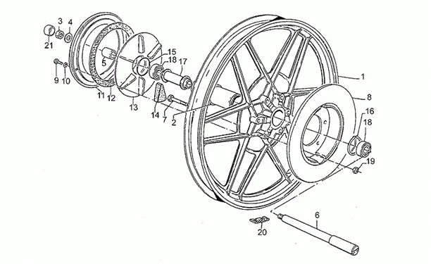 Roue AR alliage-1e série
