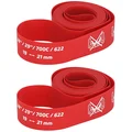 FOND DE JANTE ZEFAL ROUE 700C/VTT 29" HAUTE PRESSION EN 19 mm ROUGE (VENDU A LA PAIRE)