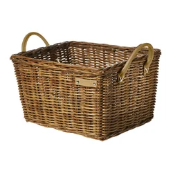 FRONT BASKET- STEEL/OSIER - BASIL PORTLAND -VINTAGE (36x49x24cm) (WITHOUT BRACKET)