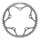 PLATEAU ROUTE 5BRA D.130 STRONGLIGHT 53DTS EXTERIEUR ARGENT ALU 7075 TYPE SHIMANO  9/10V.