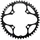 PLATEAU VTT 4BRA D.104 STRONGLIGHT TRIPLE 46DTS EXTERIEUR NOIR ALU - EPAISSEUR 3.5mm 8/9V.