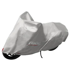 HOUSSE/BACHE DE PROTECTION MOTO TAAC START POLYESTER HYDROFUGE TAILLE XL GRIS (204x90x163cm) (SANGLE ANTI-FLOTTEMENT/OEILLET ANTIVOL/DOUBLURE)