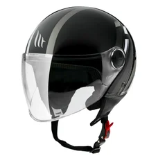 HELMET-OPEN FACE MT STREET SCOPE D2 BLACK/GLOSS GREY   XS (ECE 22.06)