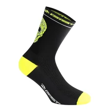 CHAUSSETTES/SOCQUETTES ETE GIST CRANE NOIR-JAUNE FLUO 40/43 - HAUTEUR 18CM (PAIRE) -5860