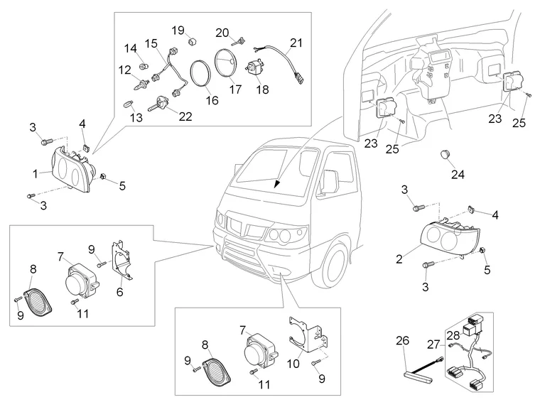 Eclairages avant - Clignotants 