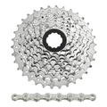 CASSETTE ET CHAINE 8V. SUNRACE M66 11-32 VTT POUR SHIMANO/SRAM NICKELAVEC CHAINE CNM84 116 MAILLONS  (LIVRE EN BOITE)  (11-13-15-18-21-24-28-32)