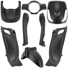 FAIRINGS/BODY PARTS FOR SYM 50 FIDDLE 2 Stroke/4 Stroke 2011>2021, SYM 125 FIDDLE 2 2010>2014 NOIR MATT BLACK (8 PARTS KIT)  -P2R-