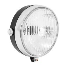 PHARE/PROJECTEUR CYCLO ADAPTABLE PEUGEOT 103 / MBK 51, 88 ROND DIAM 150 mm NOIR (AVEC INTERRUPTEUR)  -SELECTION P2R-