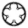PLATEAU ROUTE 5BRA D.110 MICHE 50DTS EXTERIEUR TYPE SHIMANO ET CAMPAGNOLO  RECORD CARBON - CHORUS CARBON - CENTAUR ALU 9/10V. NOIR