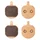 PLAQUETTE DE FREIN TROTTINETTE FORME CARRE (CUIVRE 1.8mm DIAm 18.5 MM) (VENDU PAR PAIRE) -SELECTION P2R