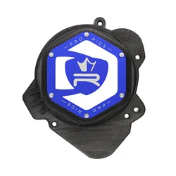 CARTER ALLUMAGE 50 A BOITE KRM PRO RIDE POUR DERBI 50 SENDA 2006>, GPR 2006>/GILERA 50 SMT, RCR/APRILIA 50 RS4, RX, SX (MOTEUR DERBI) NOIR/BLEU (PARTIE ALU REVERSIBLE)