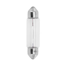 LIGHT BULB 12V 10W STANDART C5W FOOT SV 8.5-11X40 (TUBULAR) CLEAR (PARKING LIGHT) (SOLD PER UNIT)  -FLOSSER-