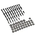 VIS DE CARROSSERIE/CARENAGE/CAPOTAGE REPLAY ACIER POUR PEUGEOT 50 TKR,TREKKER, SPEEDFIGHT, SQUAB NOIR (KIT)