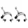 BRAKE CALIPER- FOR ROAD BIKE- SACCON DUAL PIVOT ALUMINIUM SILVER 47-57mm (PAIR)