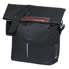 SACOCHE ARRIERE VELO LATERALE SAC BANDOULIERE BASIL CITY SHOPPER NOIR DROIT/GAUCHE 14-16L FIXATION MIK HOOKS PORTE BAGAGE FERMETURE PLIANT ANTI-PLUIE