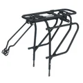 LUGGAGE RACK-REAR- ON STAYS - BASIL - ALUMINIUM BLACK-  FOR 28"/26"/700C COMPATIBLE MIK GAMME BASIL RANGE - max load 30kgs- COMPATIBLE DISC BRAKES
