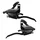 LEVIER/MANETTE VTT PATIN SHIMANO STEF500 3x8V. NOIR V-BRAKE 4 DOIGTS (PAIRE)
