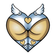 AUTOCOLLANT/STICKER LETHAL THREAT ANGEL ASS (60x80mm)