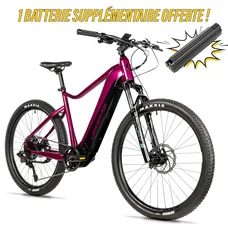 VELO ELECTRIQUE/VAE VTT 29 LEADER FOX KENT 2025 VIOLET BRILLANT 9V MOTEUR CENTRAL BAFANG M510 36V 95Nm BATTERIE 20Ah (21,5'' - H54.6cm - TAILLE XL - POUR ADULTE DE 185cm à 193cm)