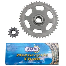 KIT CHAINE ADAPTABLE APRILIA 50 RS 1995->1998  415  12x44  (DIAM COURONNE 28.58/30.19)  (DEMULTIPLICATION ORIGINE)  -AFAM-