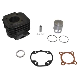 CYLINDER FOR SCOOT MBK 50 NITRO, MACH G/YAMAHA 50 AEROX, JOG R/MALAGUTI 50 F12, F15 L.C./APRILIA 50 SR L.C.  -P2R CAST IRON + GRAPHITE PISTON-
